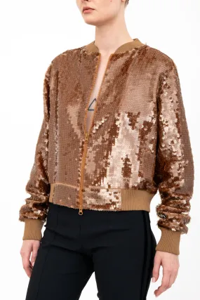 Sequins Bomber Jacket - AMARANTE H24