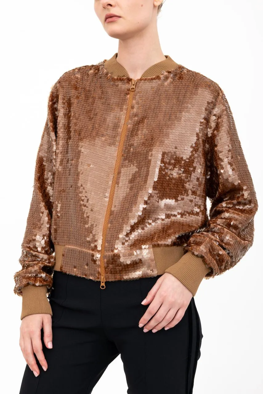 Sequins Bomber Jacket - AMARANTE H24