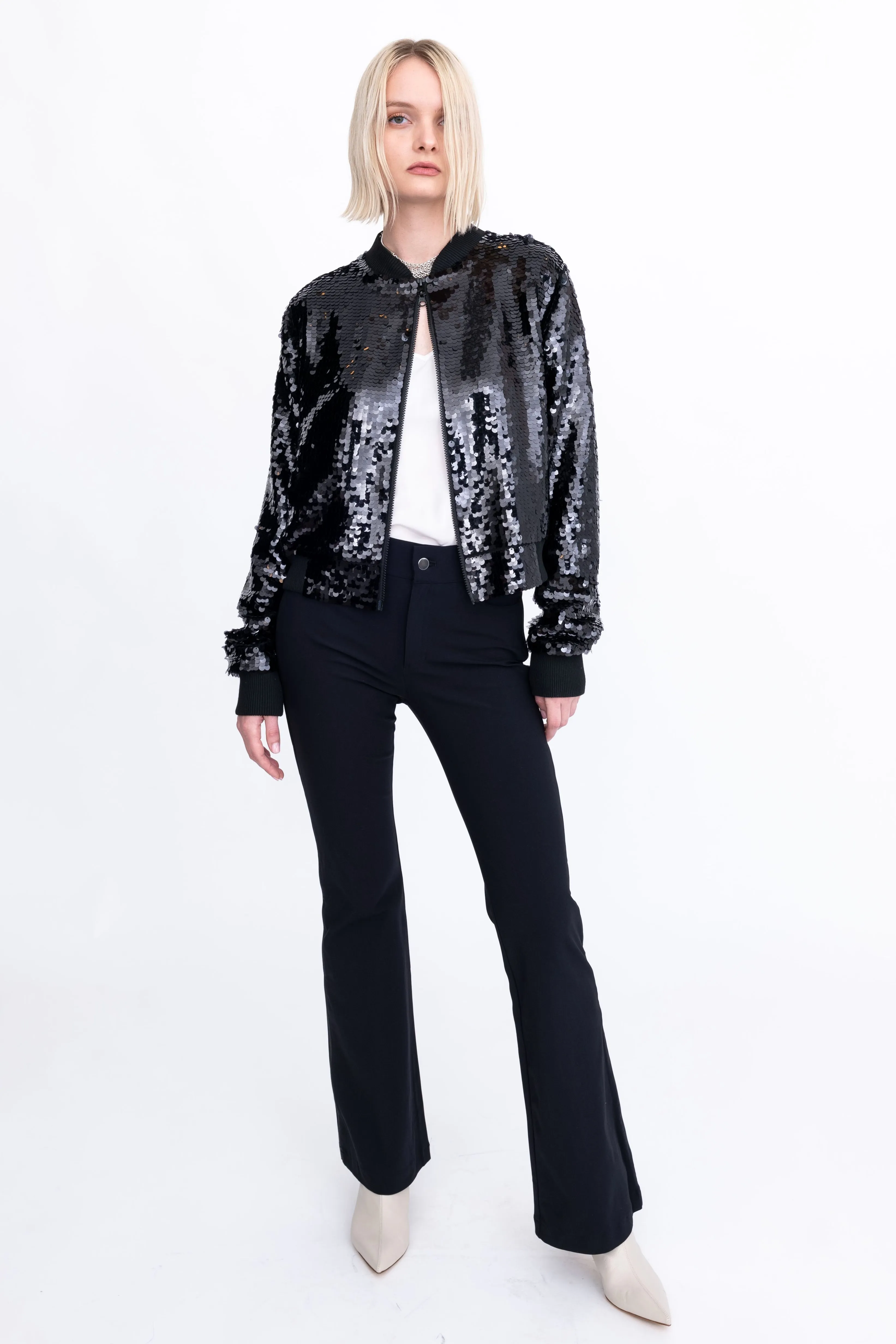 Sequins Bomber Jacket - AMARANTE H24