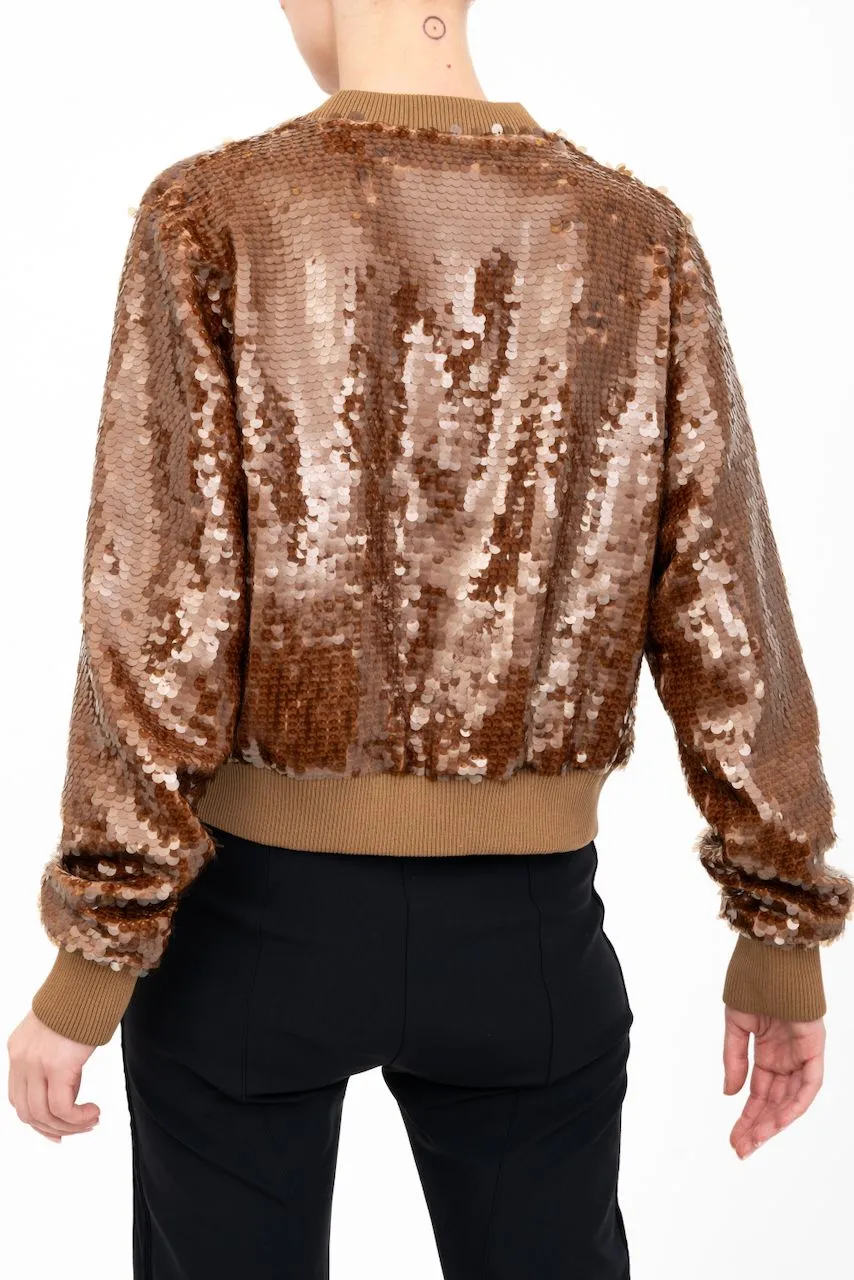 Sequins Bomber Jacket - AMARANTE H24