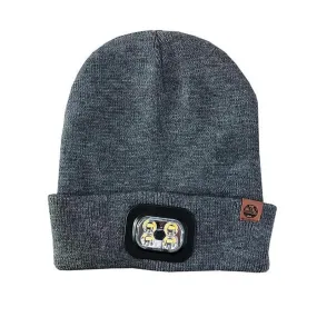 Six Peaks LED Lighted Unisex Beanie Hat - Grey