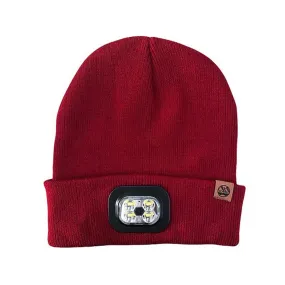 Six Peaks LED Lighted Unisex Beanie Hat - Wine Red