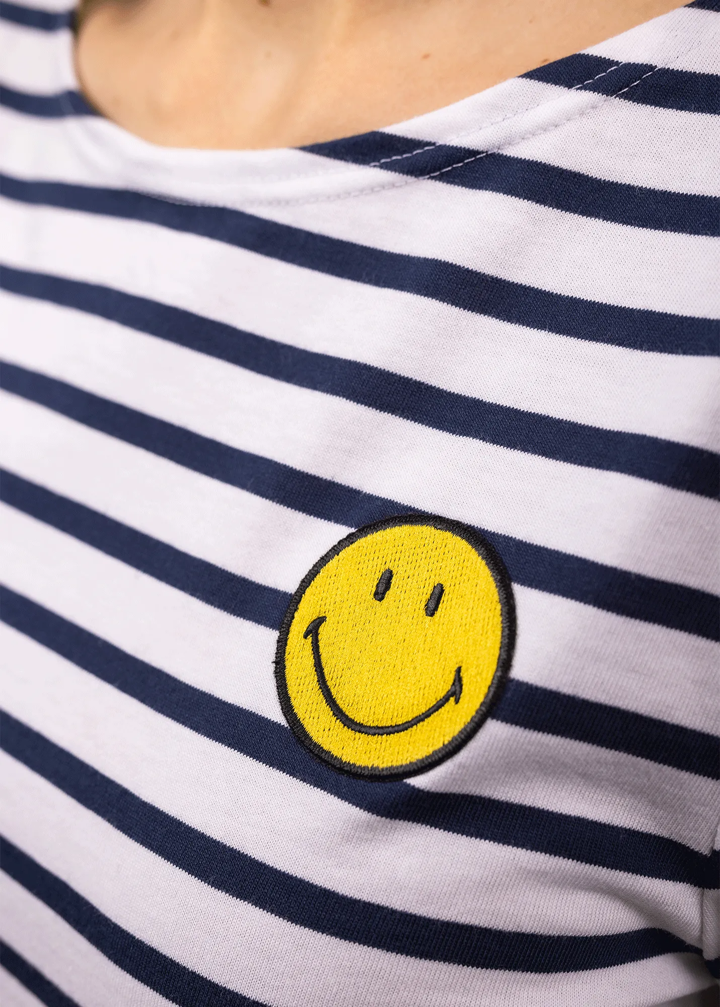 Smiley iconic sailor striped shirt - SAINT JAMES x Smiley