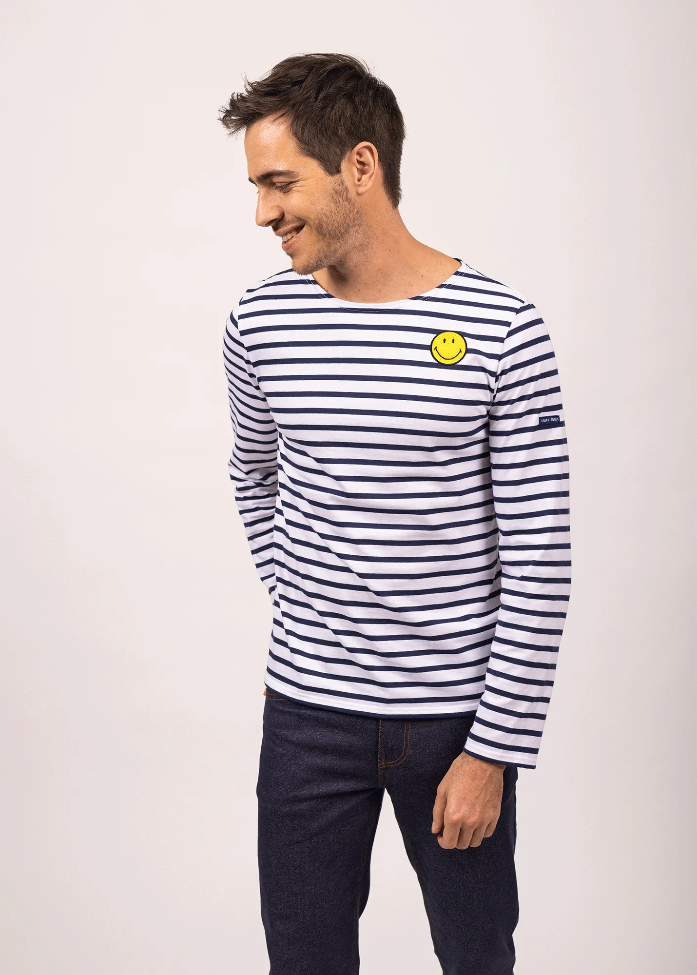 Smiley iconic sailor striped shirt - SAINT JAMES x Smiley