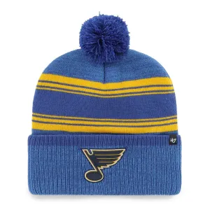 ST. LOUIS BLUES 47' NOTE FADE STRIPED POM KNIT BEANIE - ROYAL