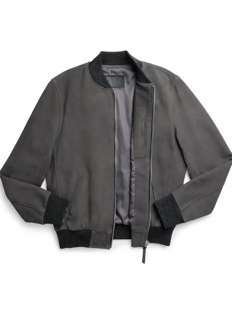 Suede Bomber Jacket