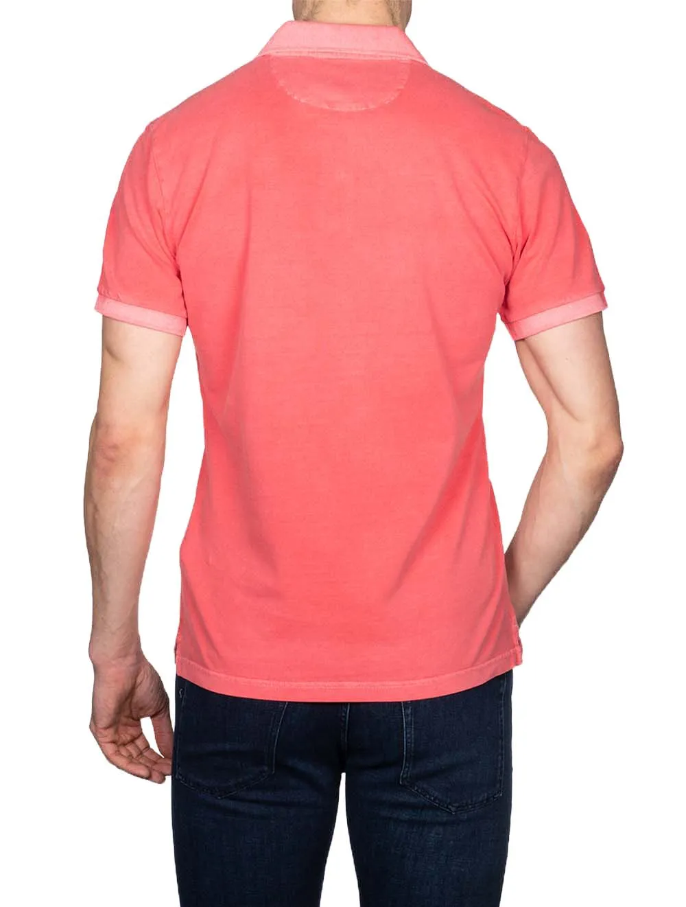 Sunfaded Pique Shortsleeve Rugger Watermelon Pink