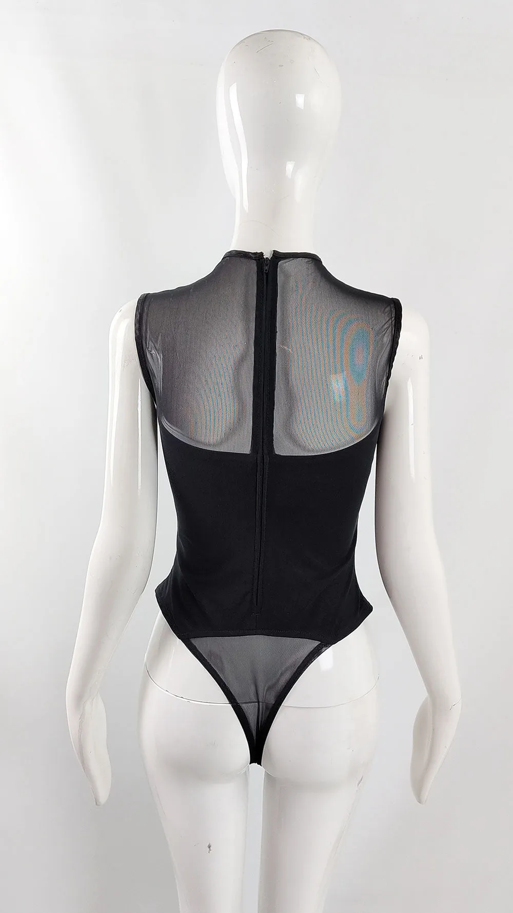 Tadashi Shoji Vintage Semi Sheer Bodysuit, 1990s