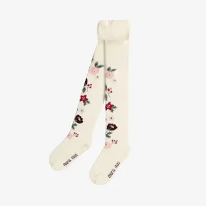 The Holiday Floral Tights - BABY