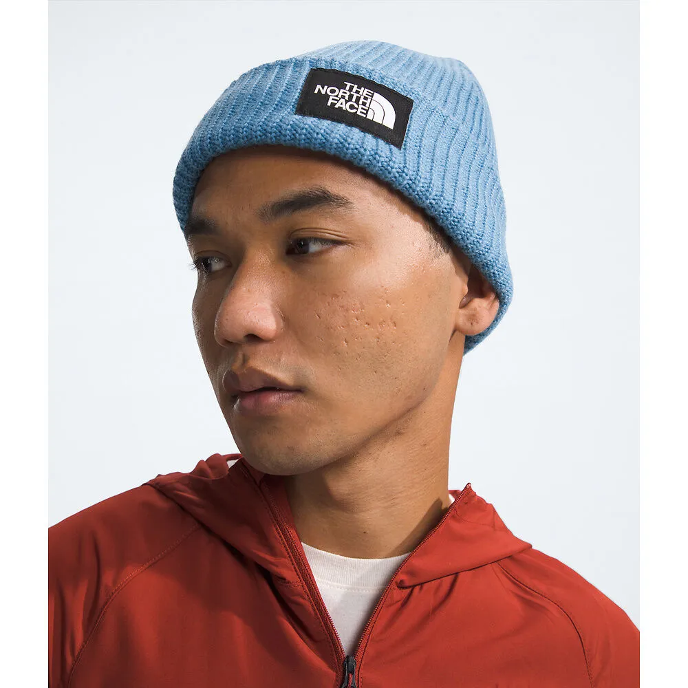 The North Face Logo Box Cuff Beanie Blue