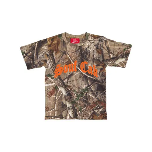 The Souf Cak Forest Camo Shirt- Orange Logo