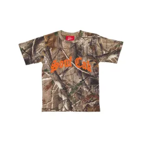 The Souf Cak Forest Camo Shirt- Orange Logo