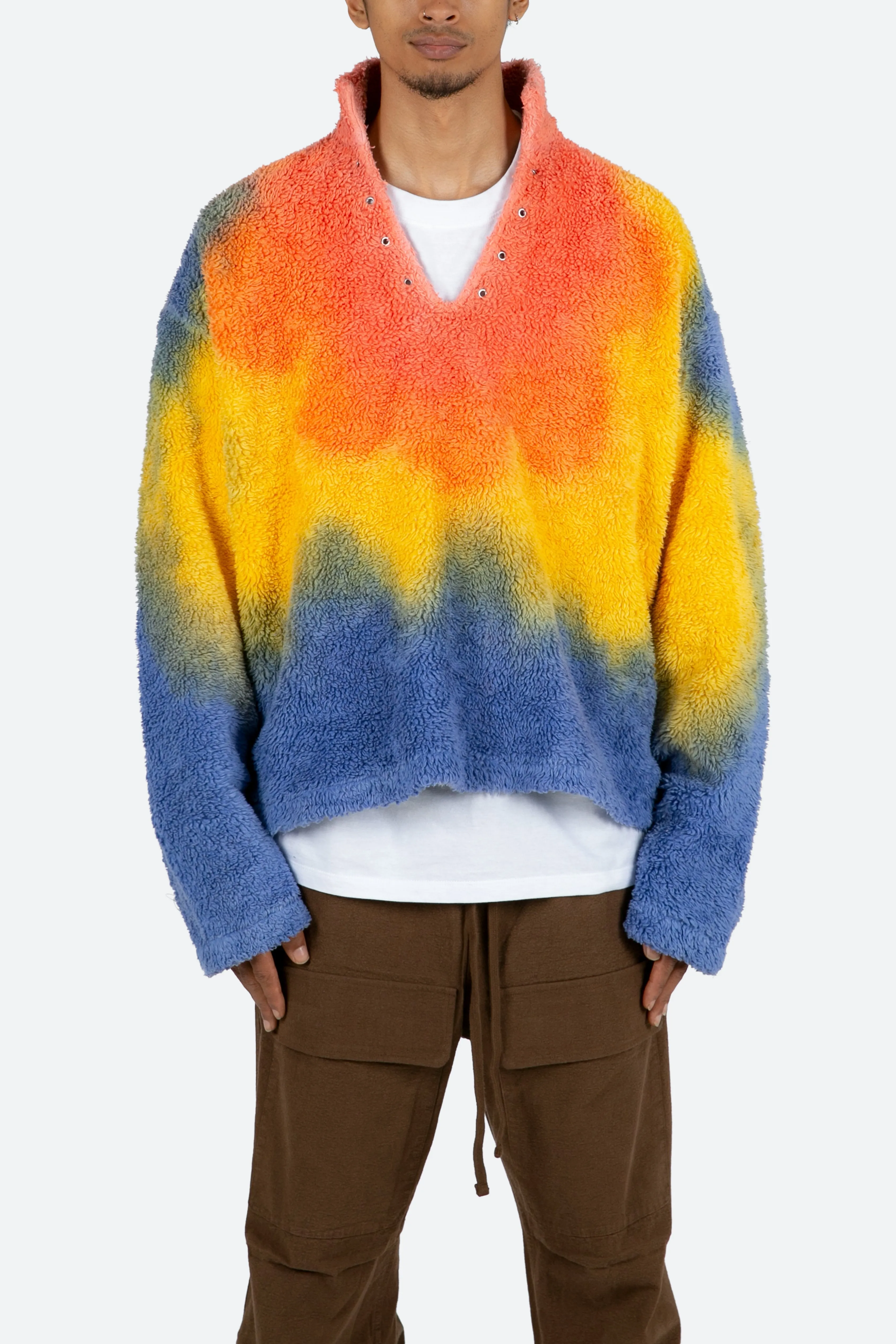 Tie Dye Sherpa Pullover - Multi