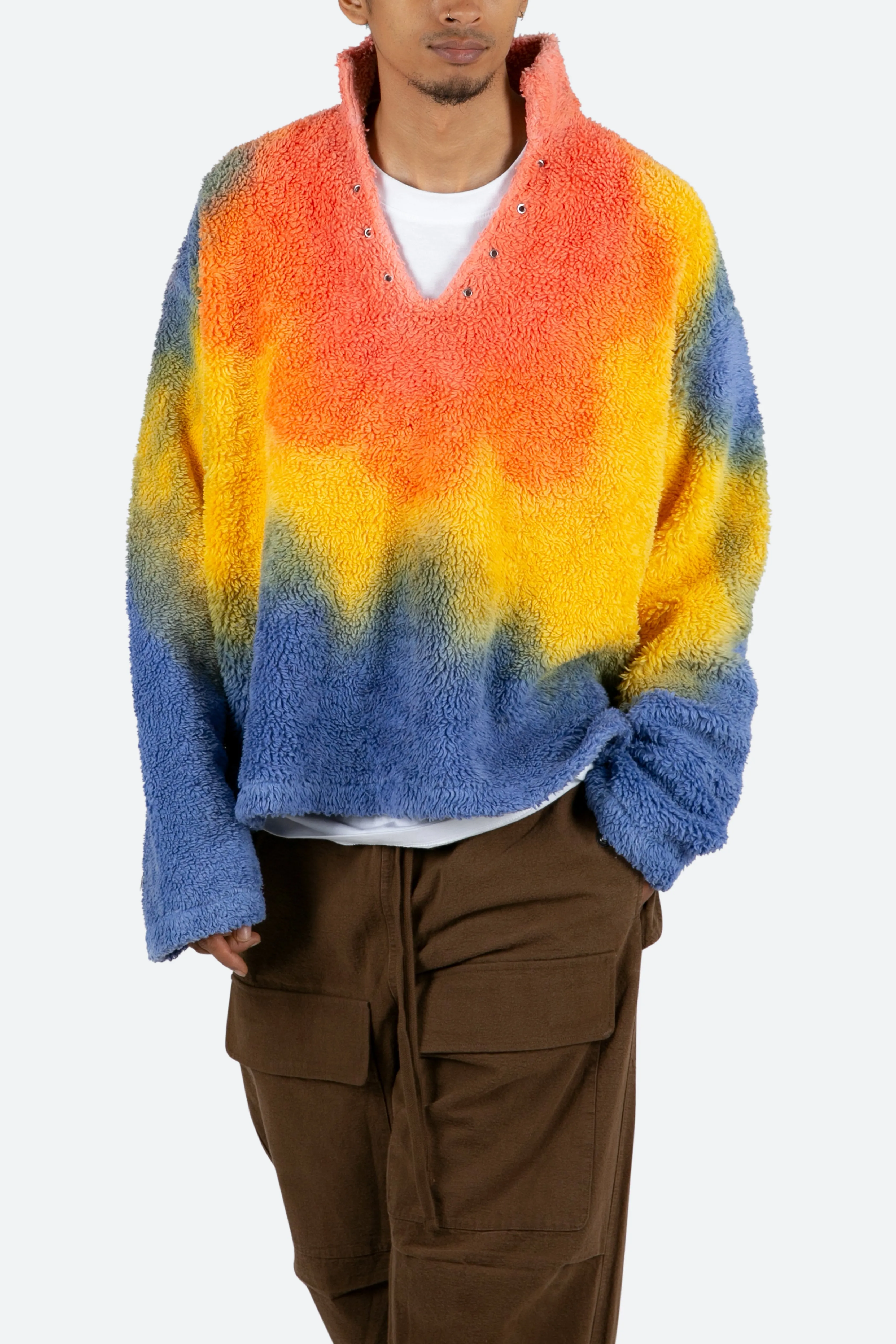 Tie Dye Sherpa Pullover - Multi