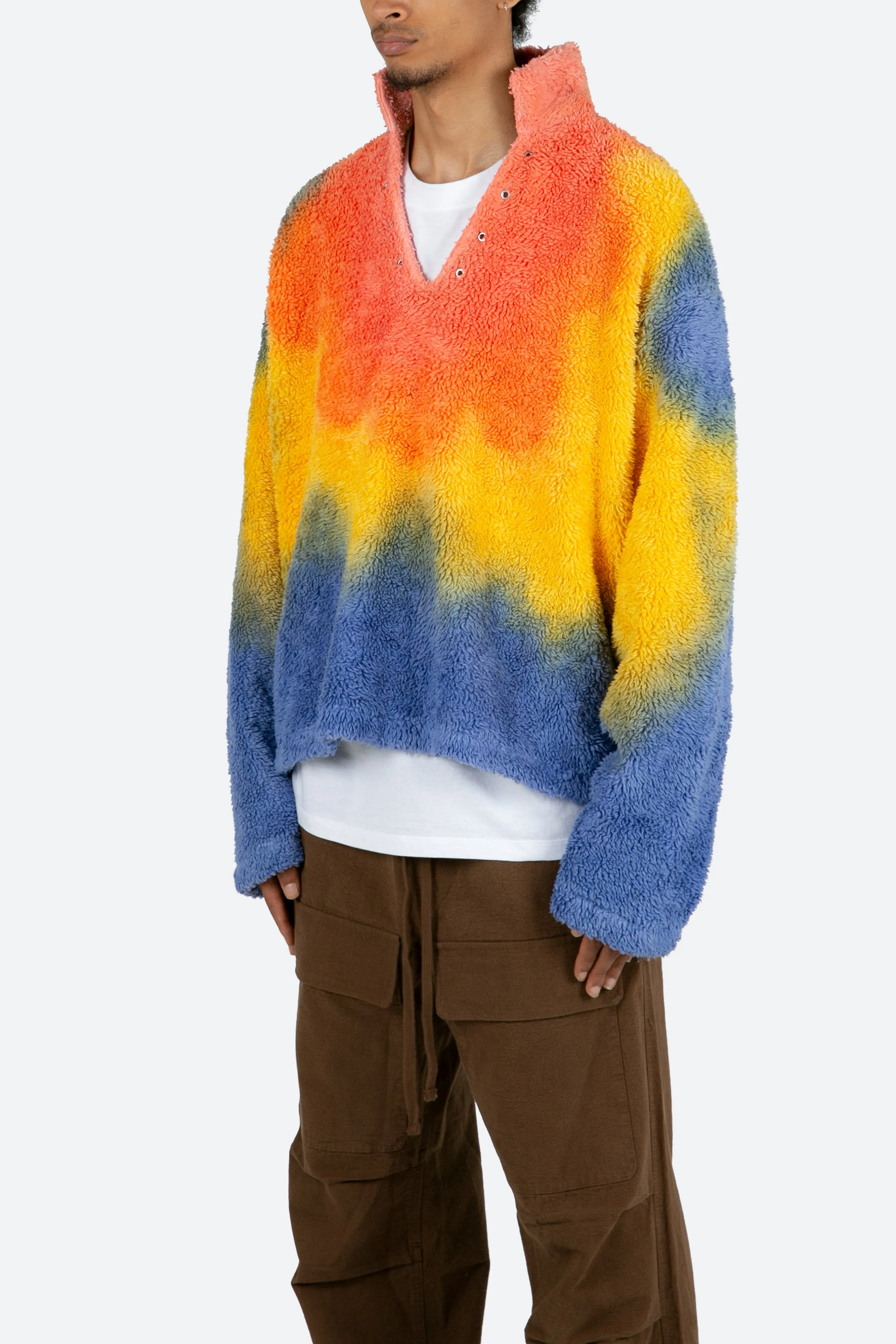 Tie Dye Sherpa Pullover - Multi