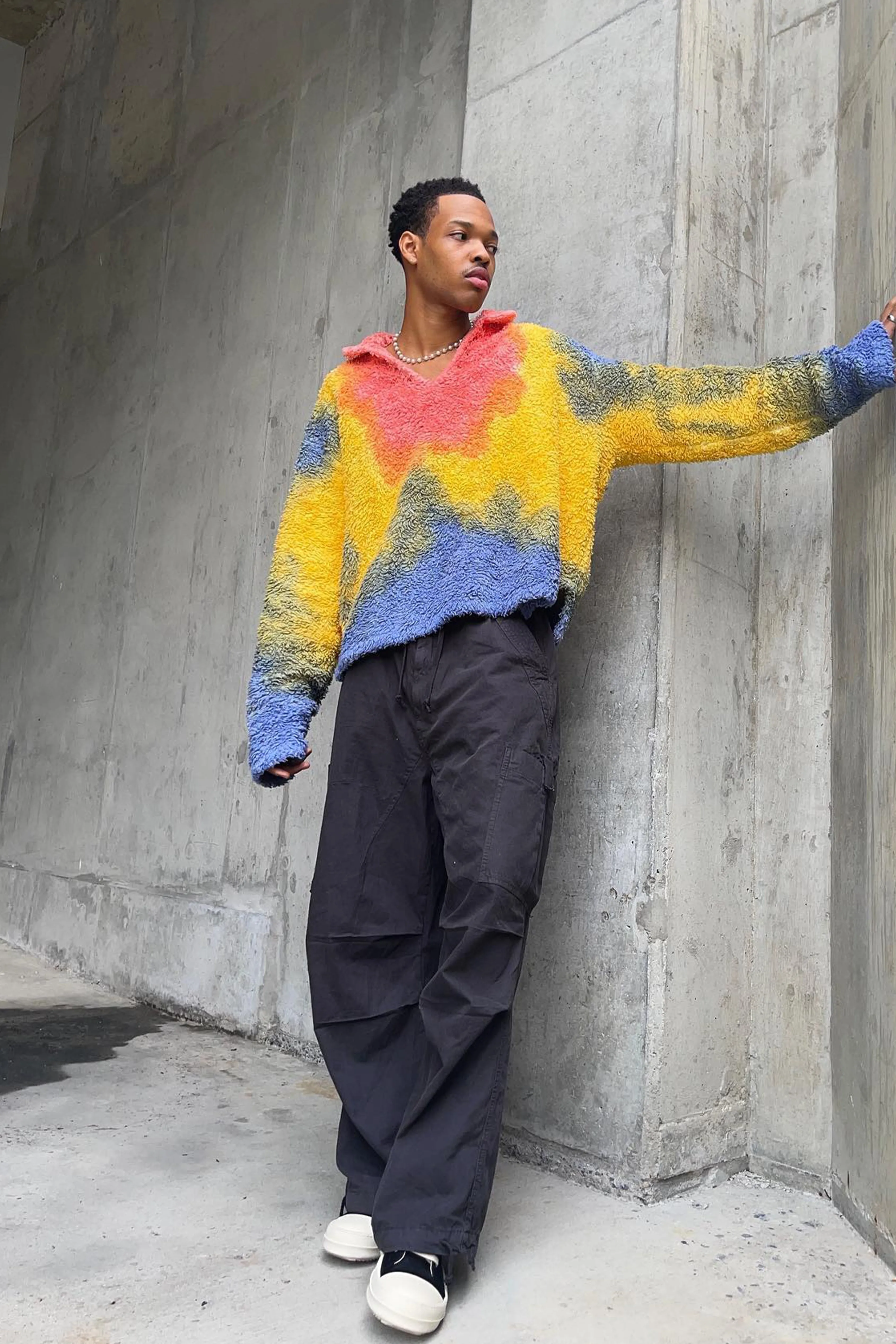 Tie Dye Sherpa Pullover - Multi