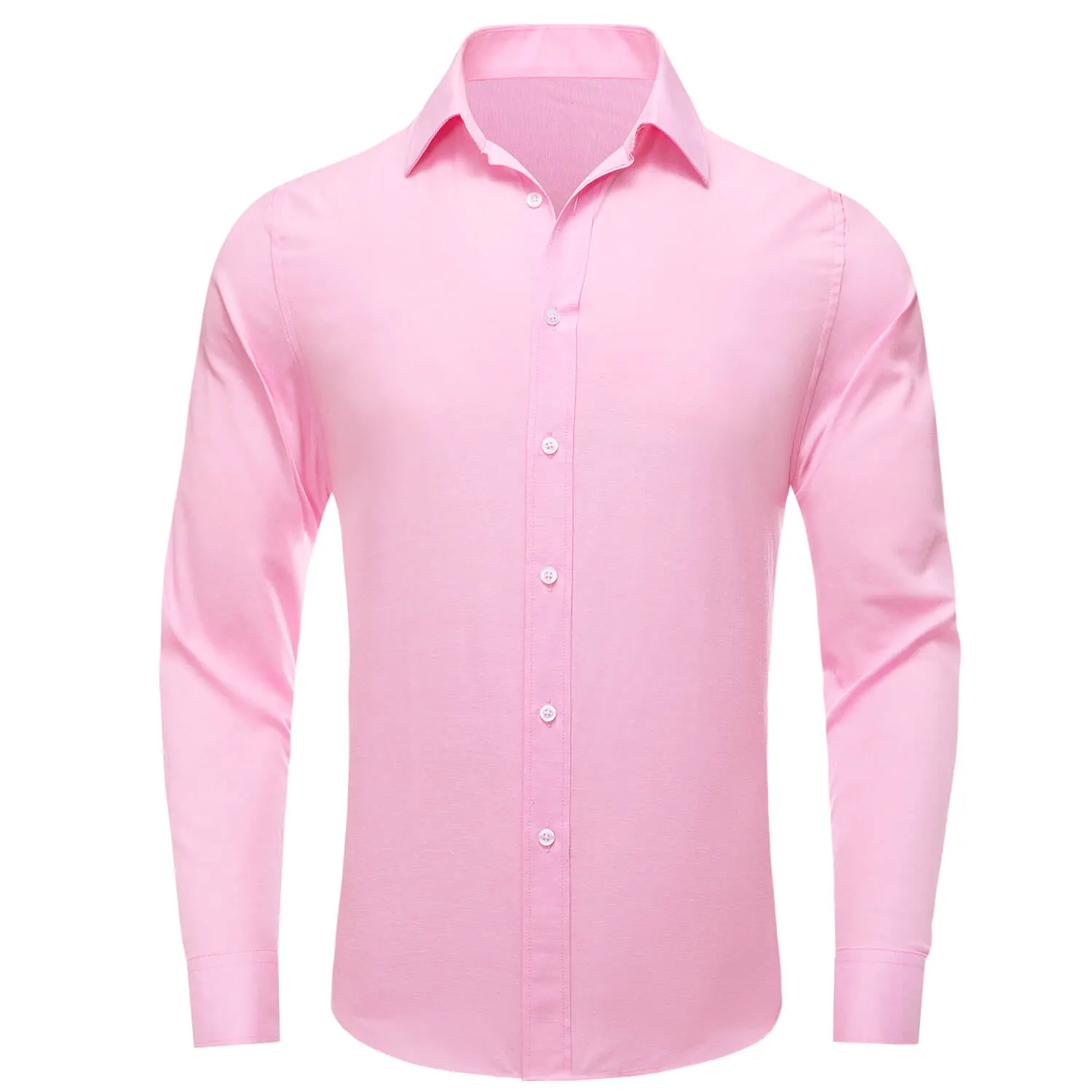 Ties2you Button Down Shirt Light Pink Solid Men's Shirt for Business