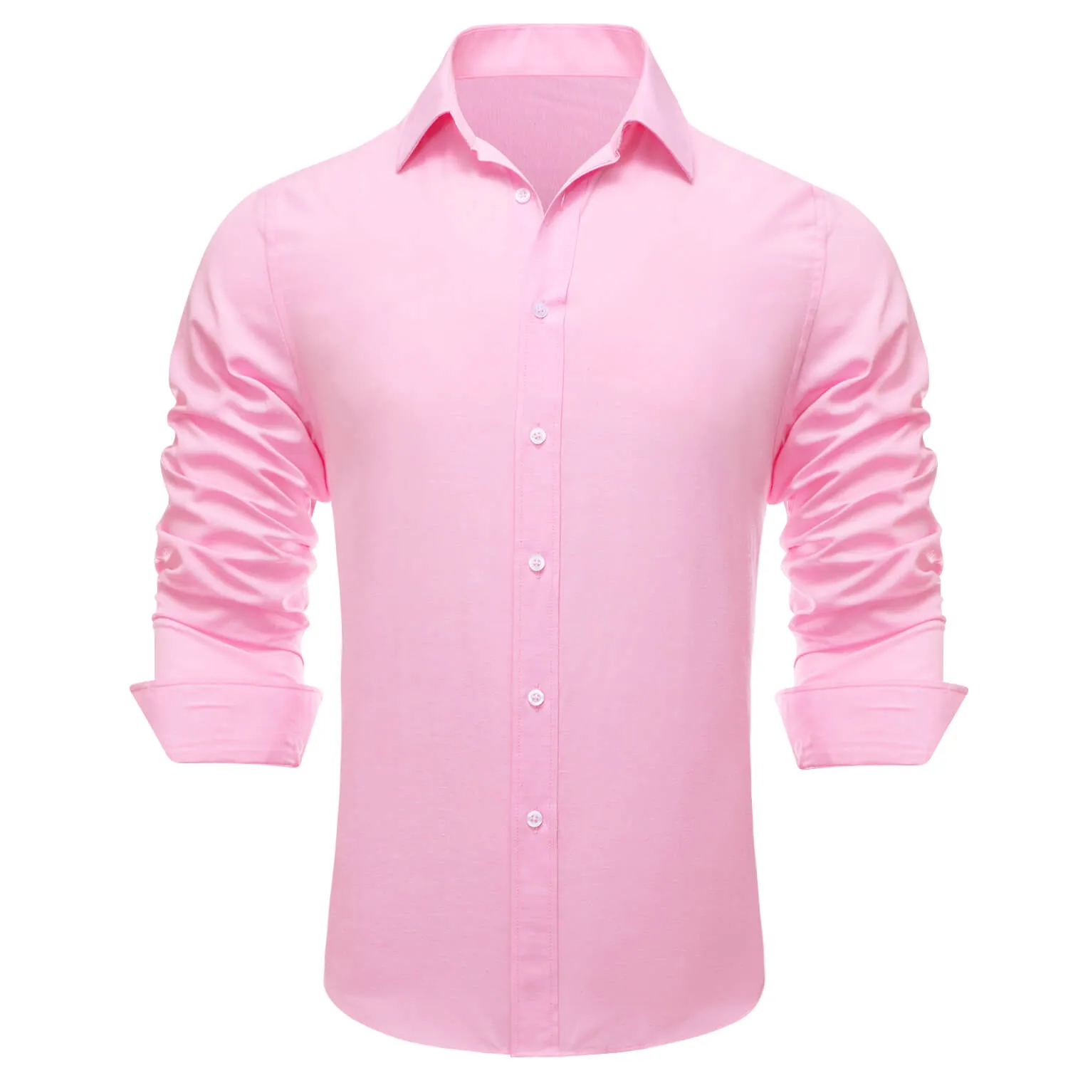 Ties2you Button Down Shirt Light Pink Solid Men's Shirt for Business