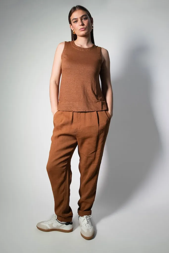 Transit Par Such Linen Slub Tank in Rust