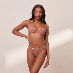 Ultra Comfort Ribbed T-Shirt Bra  - Mocha