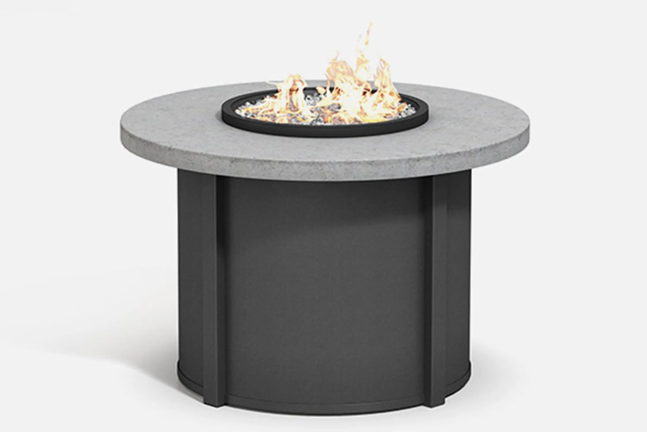 Valero 42" Round Composite Concrete Fire Table (21" Height)