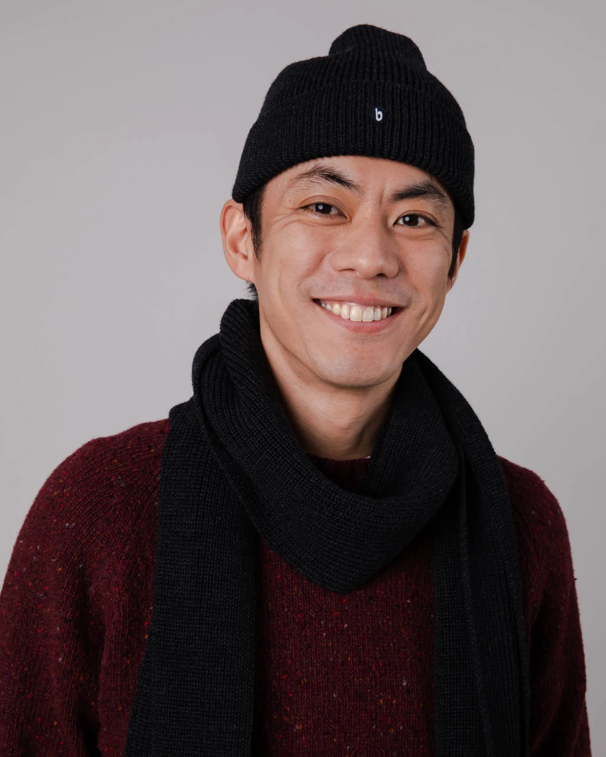 Waterfront Wool Scarf Black