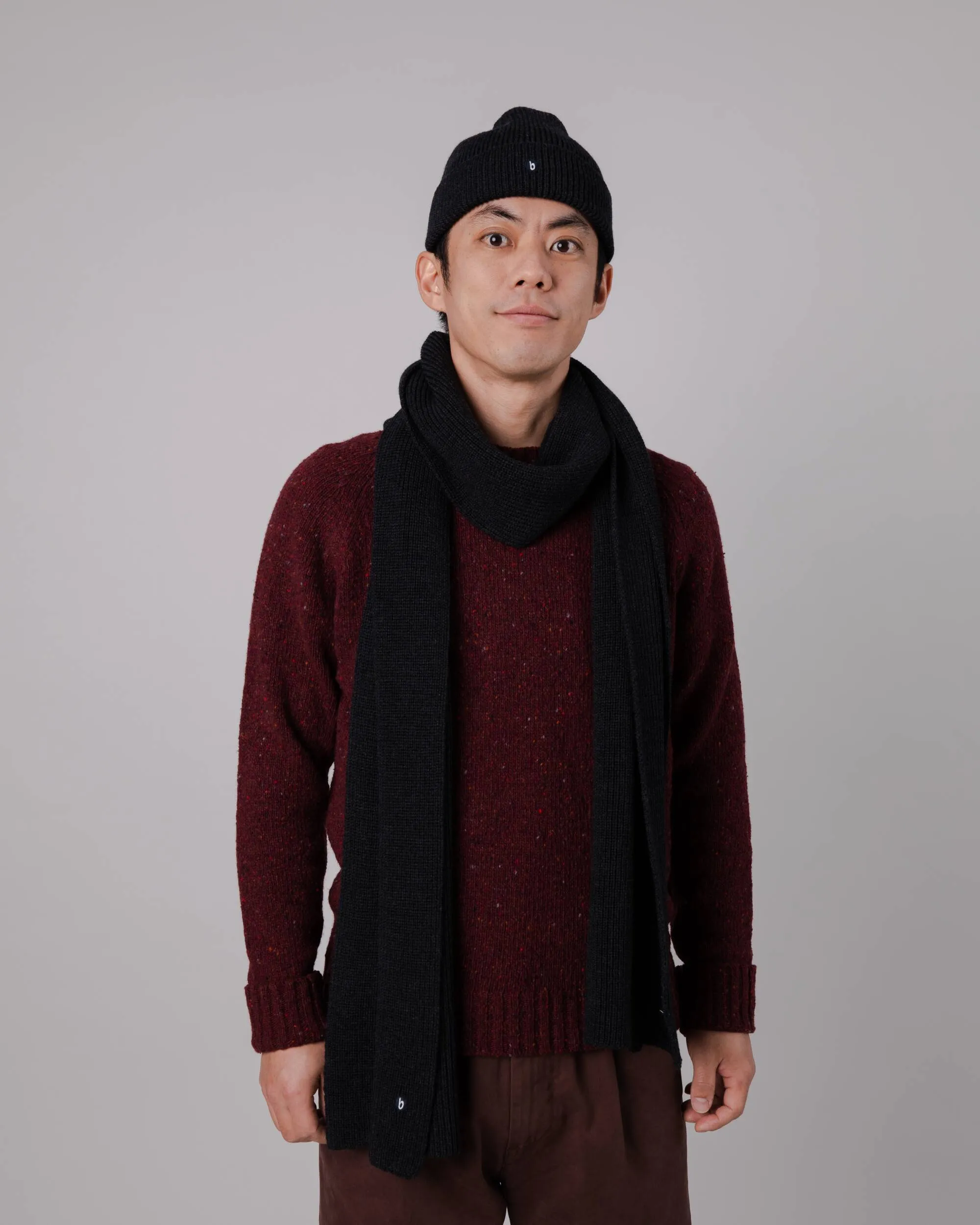 Waterfront Wool Scarf Black