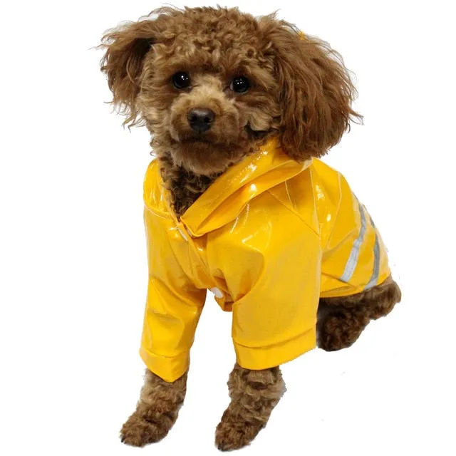 Waterproof Hoodie With Safety Reflective Stripe Raincoat