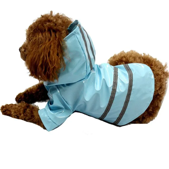 Waterproof Hoodie With Safety Reflective Stripe Raincoat