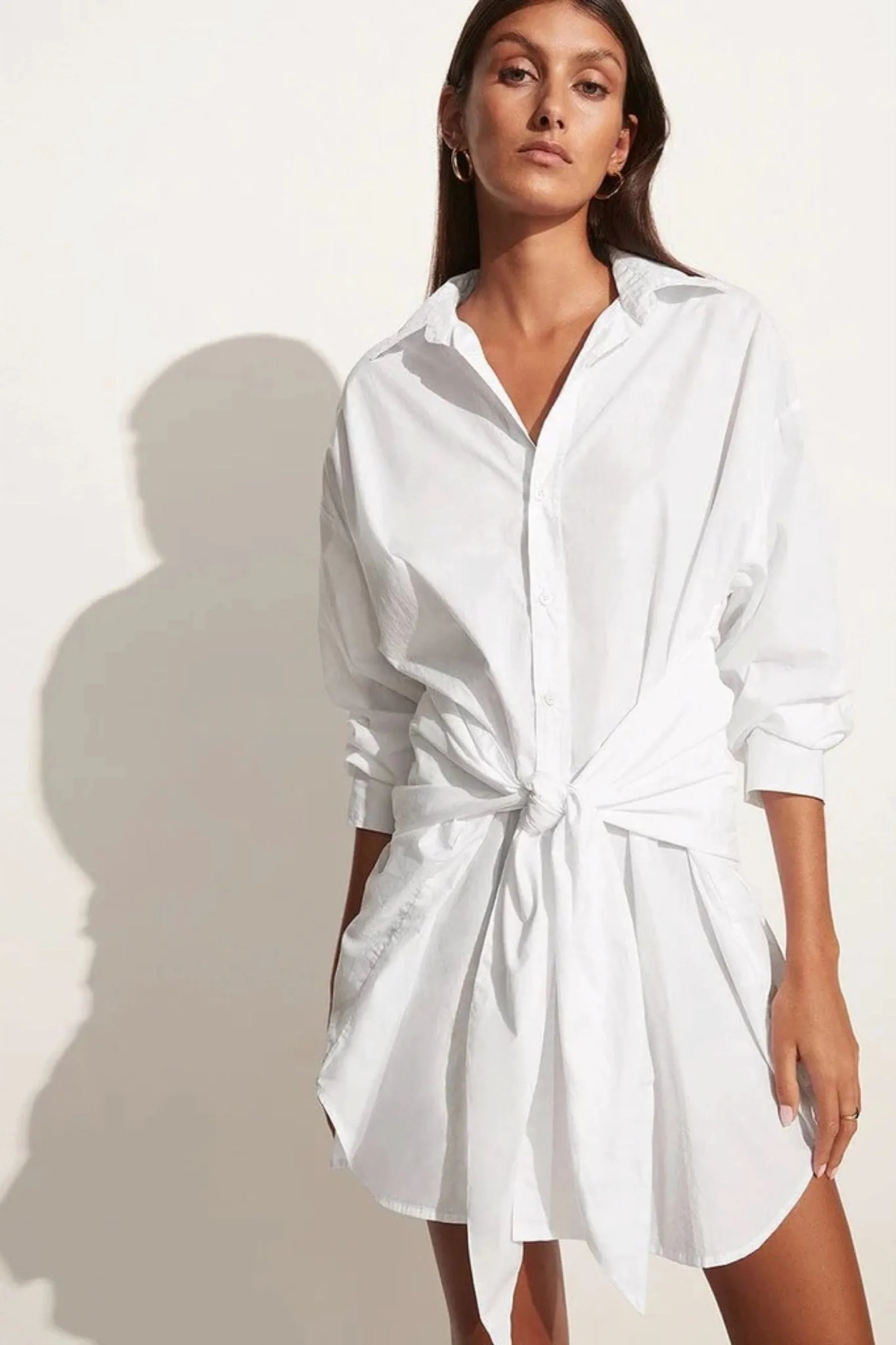 White Norah Shirt Dress