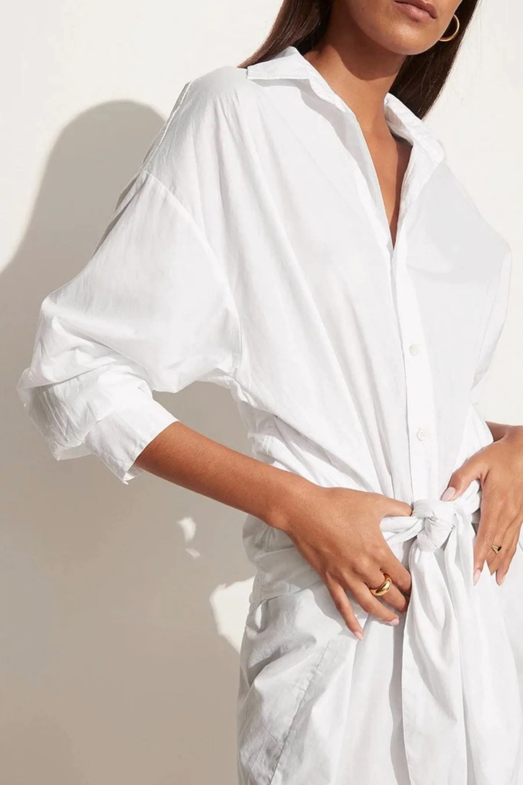 White Norah Shirt Dress