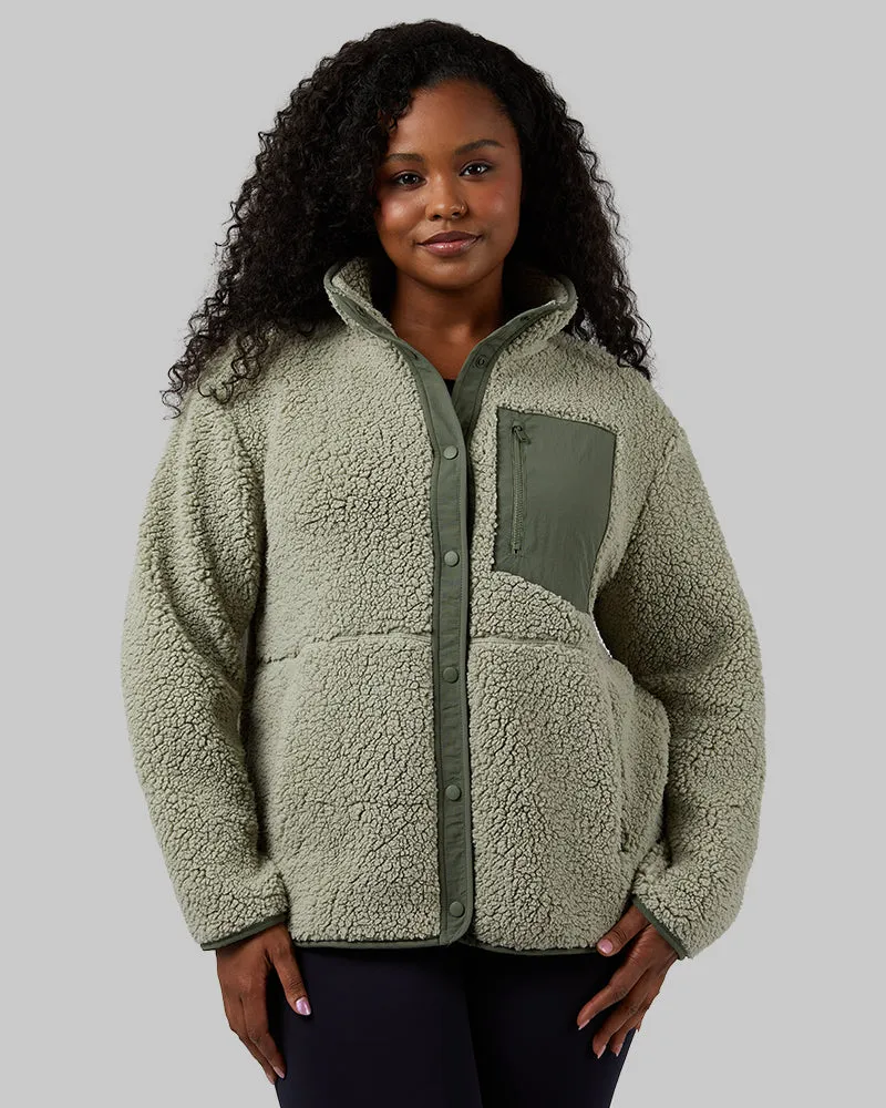 WOMEN'S COZY SHERPA SNAP JACKET