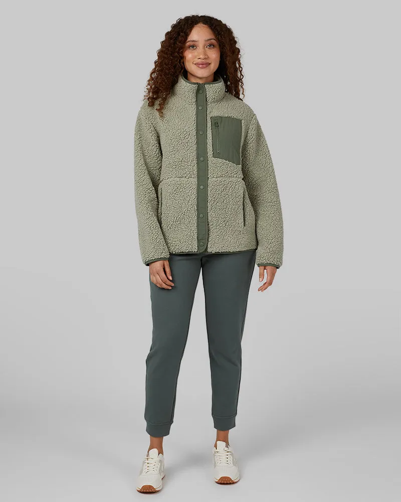 WOMEN'S COZY SHERPA SNAP JACKET