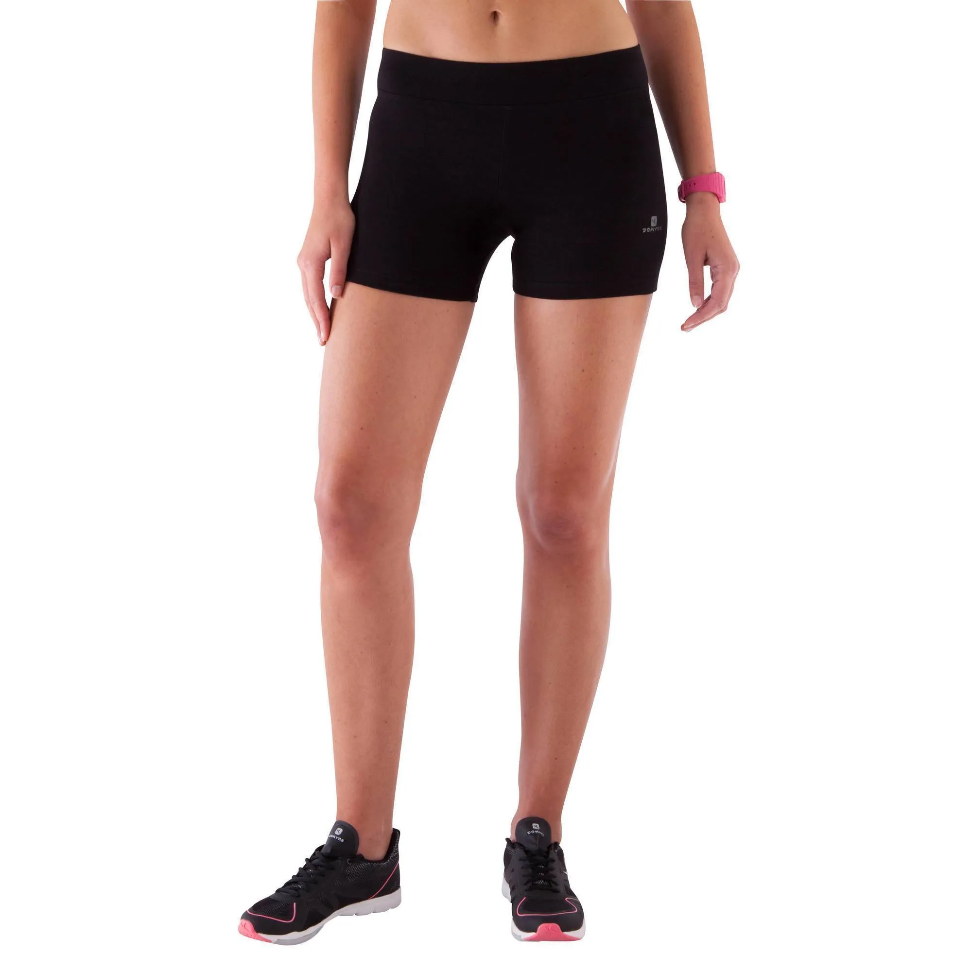 Women's Gym and Pilates Slim-Fit Short Tights Fit 