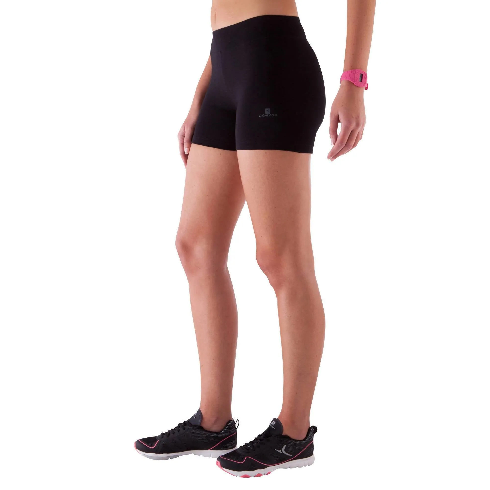 Women's Gym and Pilates Slim-Fit Short Tights Fit 