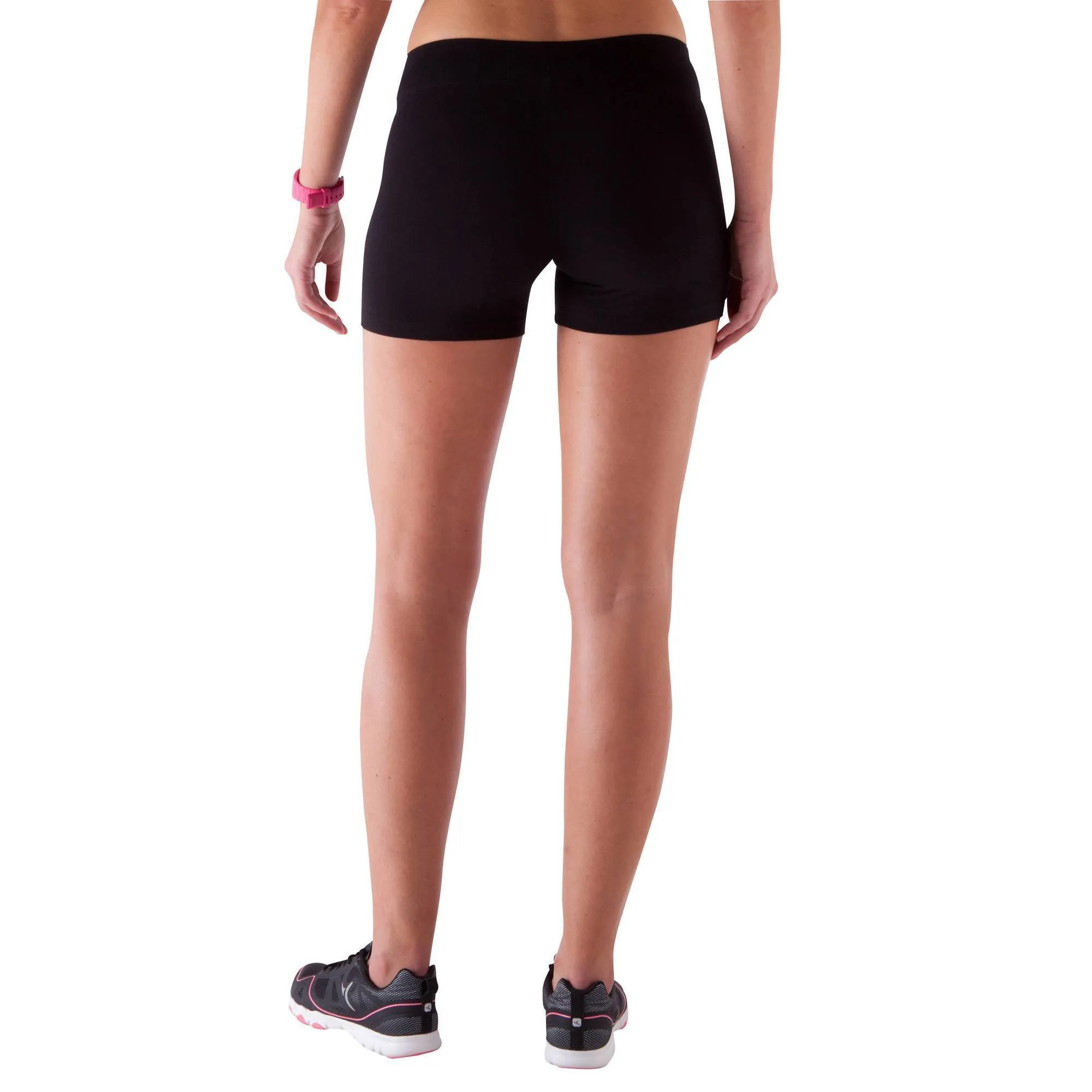 Women's Gym and Pilates Slim-Fit Short Tights Fit 