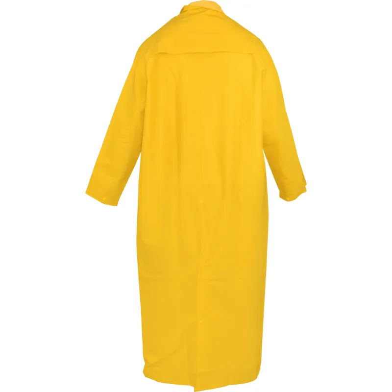 Yellow FR 49" Coat with PVC Collar and Detachable Hood