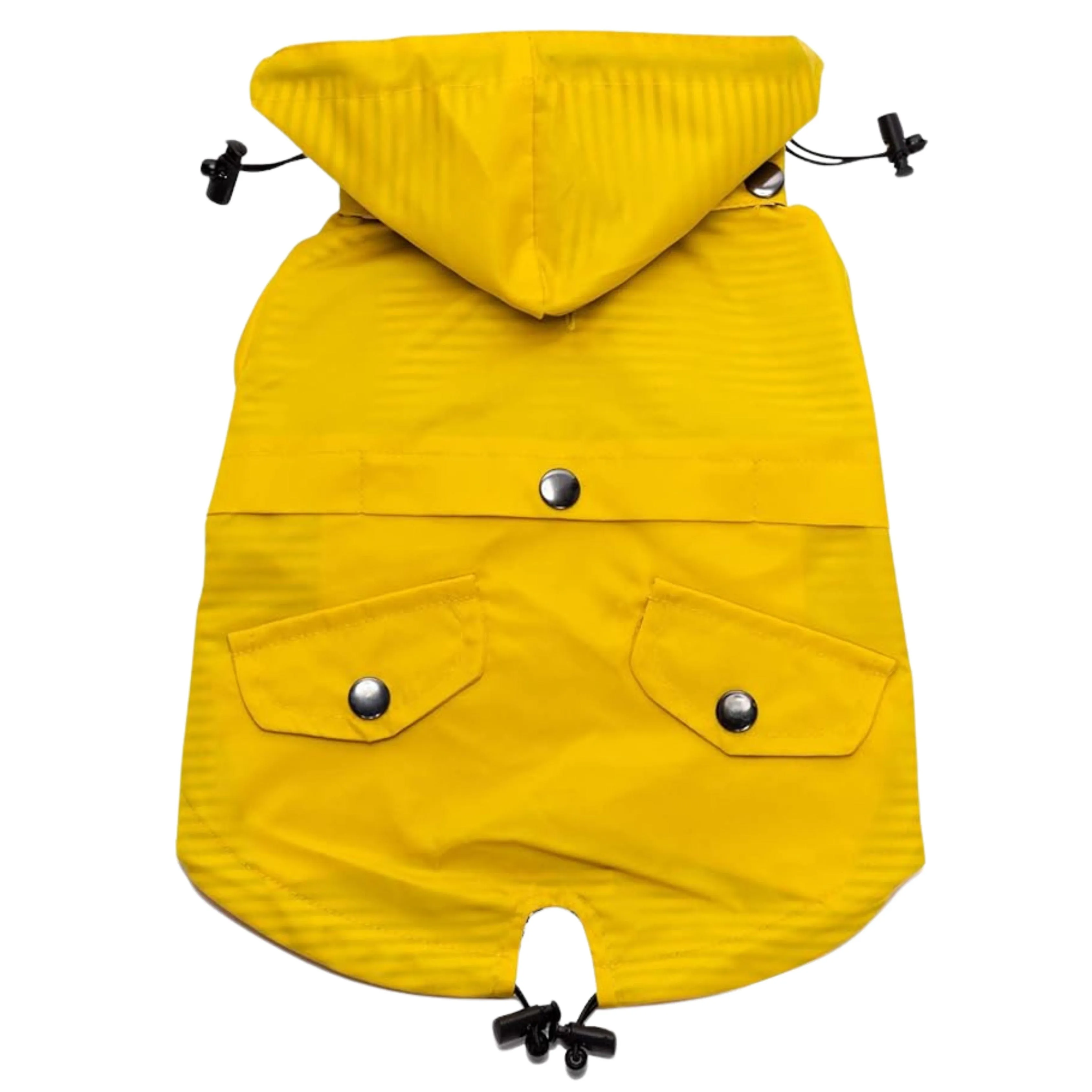 Zip Up Dog hooded Raincoat with Buttons